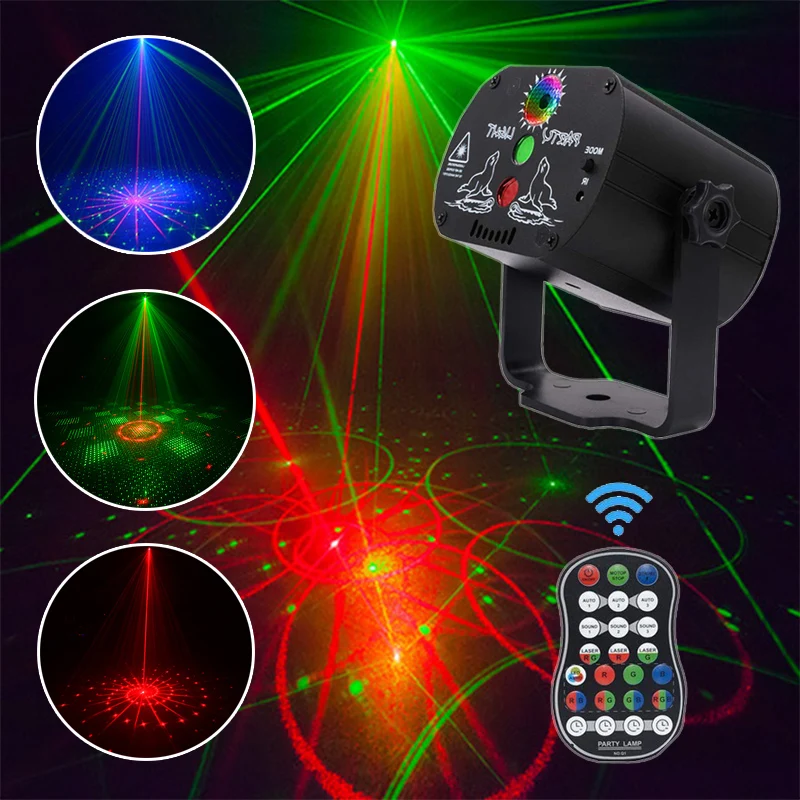 Projecteur Lampes Epacket Lampe Laser Portable Scène Led Lumières Rgb Sept  Mode Éclairage Mini Dj Avec Télécommande Pour Noël Par22 Dhmz8 Du 11,91 €