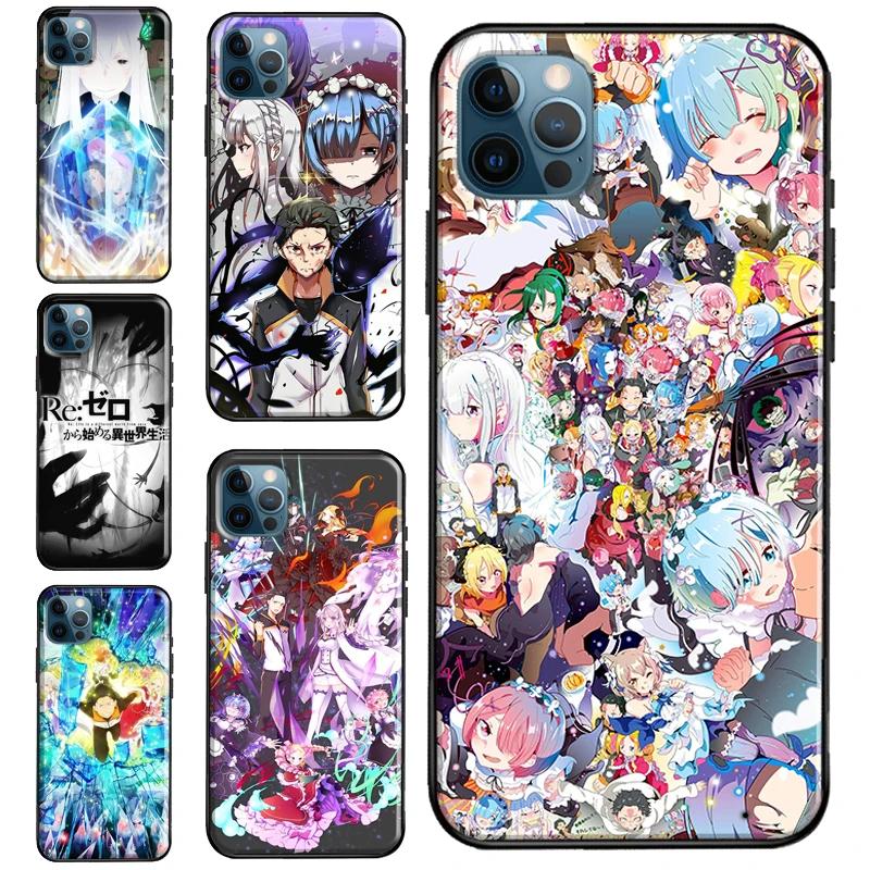 Чехол аниме Re Zero для Apple iPhone 11 12 Pro Max 13 mini SE 2020 X XR XS 7 8 Plus чехол телефона | Мобильные
