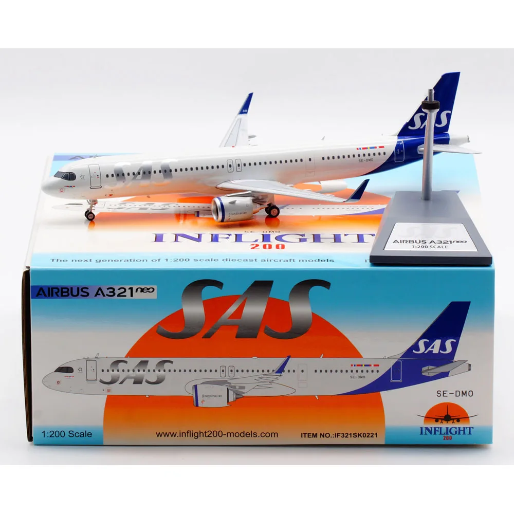 

1:200 Alloy Collectible Plane Gift INFLIGHT Scandinavian Airlines "Star Alliance" Airbus A321 Diecast Aircraft Jet Model SE-DMO