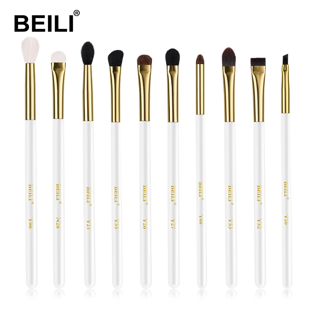 Beili luxo preto 10-19 pçs pincéis de