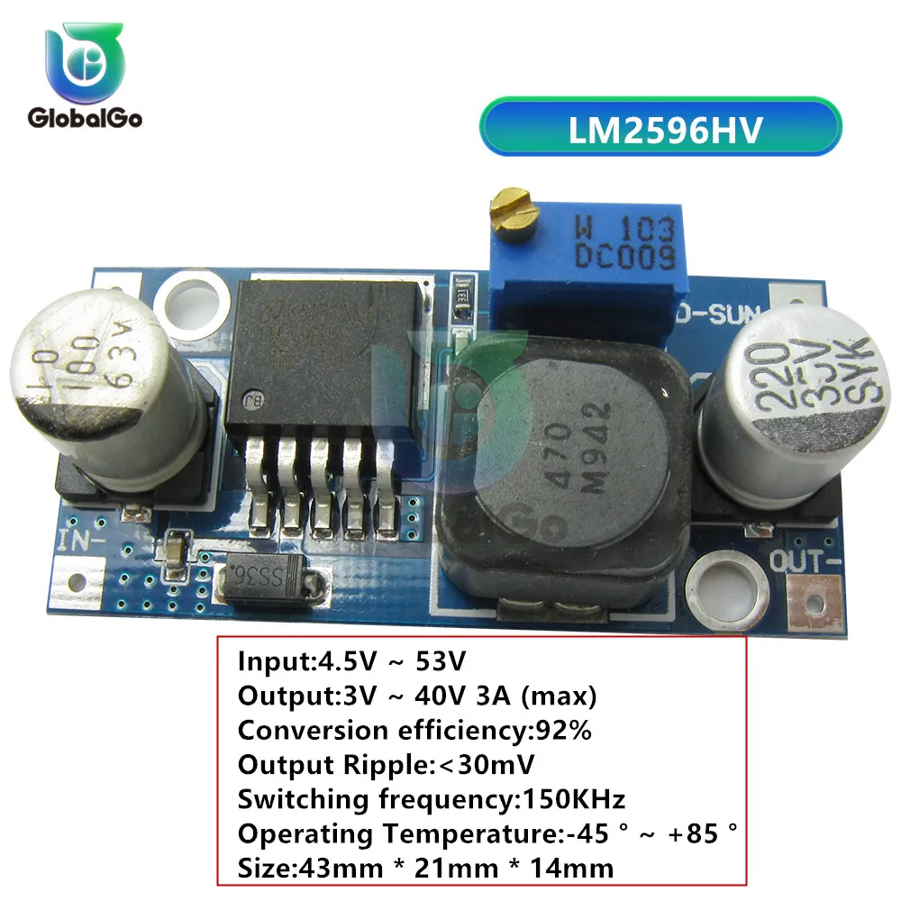 Регулируемый 4,5-40 в двойной USB зарядное устройство понижающий преобразователь LM2596 LM2596S Step понижающий блок питания Регулятор модуль доска вольтметр - Цвет: LM2596HV