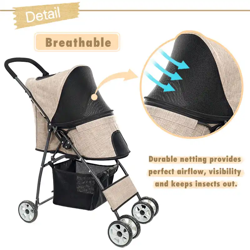 Складная дорожная коляска для домашних животных прогулочная 4 колеса собак и