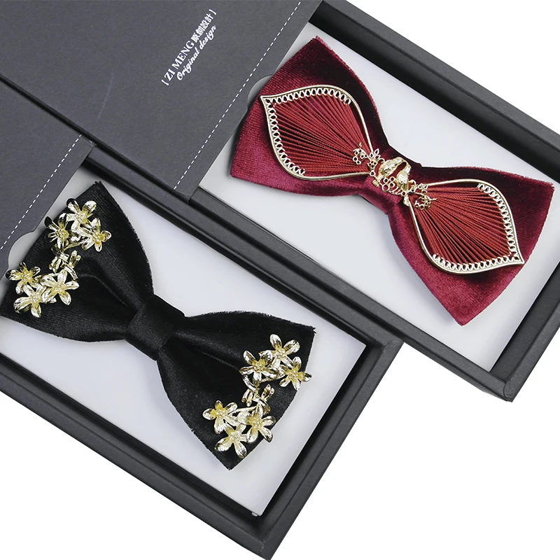 

NEW Luxury Bow Tie for Men Wedding Royal Accessories Original Design Brand Vintage Butterfly Bowtie Formal Dress Male Gift