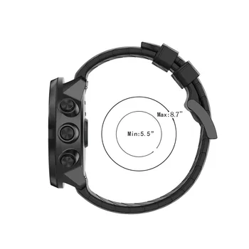 

For SUUNTO9 Watch Accessories Silicone Watchband Watch Strap with Simple Grain