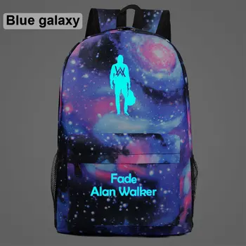 

Luminous DJ Electronic Music Fade Alan Walker Galaxy Plaid Children School bag Teenagers Student Schoolbags Women Men Backpack
