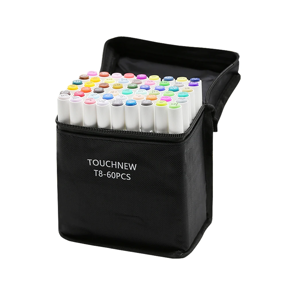 Touchnew T8 Alcohol Marker Pen With Dual Tip Sketching Art Markers Set