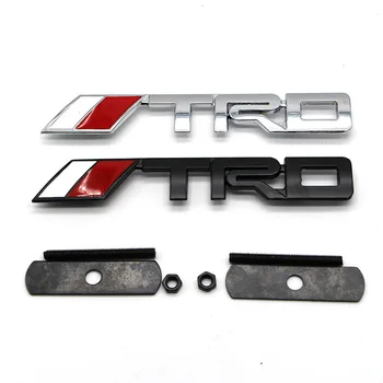

Metal 3D Car Styling TRD Front Grille Sticker Car Head Grill Emblem Badge Chrome Sticker for Toyota