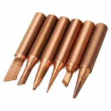 

3 pcs Diamagnetic Solder Iron Tips 900M-T Lead-Free Lower Temperature Soldering Welding Tools Pure Red Copper Color