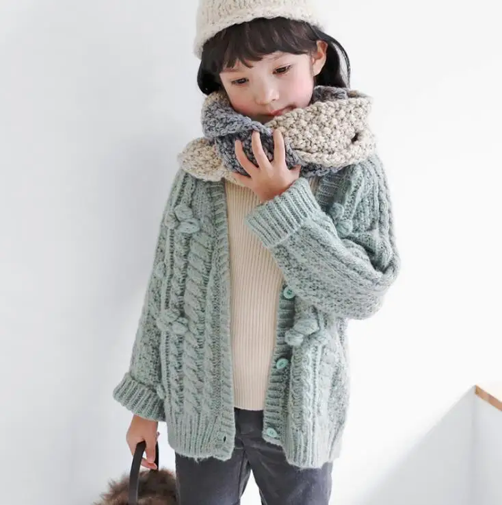 Стильный вязаный свитер для девочек модный зимний Кардиган для девочек, одежда для маленьких девочек 1-6 лет - Color: pic