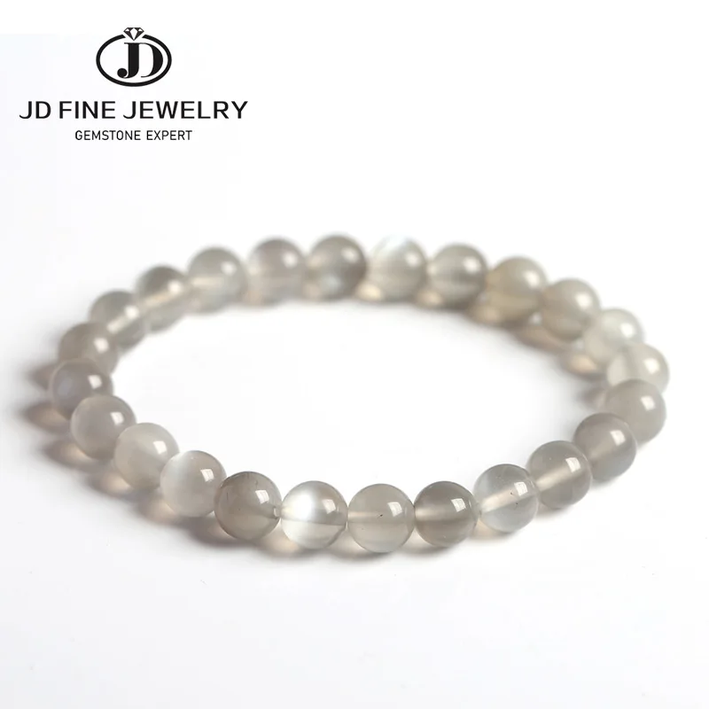 JD Jewelry Factory 4/5/6/7/8mm Natural 7A Gray Moonstone Beads Labrador Handmade Bracelet For Men And Women Light Luxulry | Украшения и