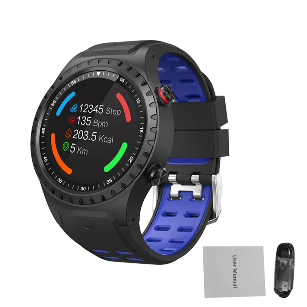 SMA-M1 gps спортивные часы Bluetooth Вызов мульти-спортивный режим компас высота Спорт на открытом воздухе Смарт часы Relogio Smart - Цвет: Синий