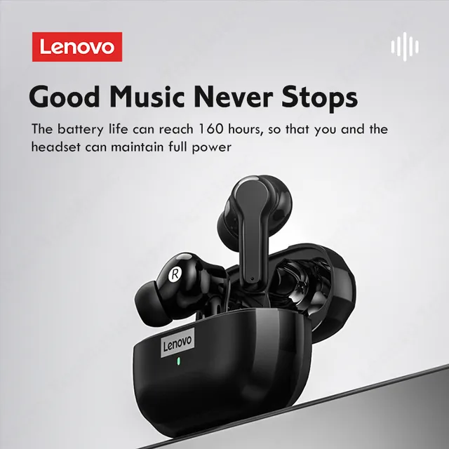 Original Lenovo LP1S TWS Earphone Wireless Bluetooth 5.0 Headphones Waterproof Sport Headsets Noise Reduction Earbuds with Mic 2