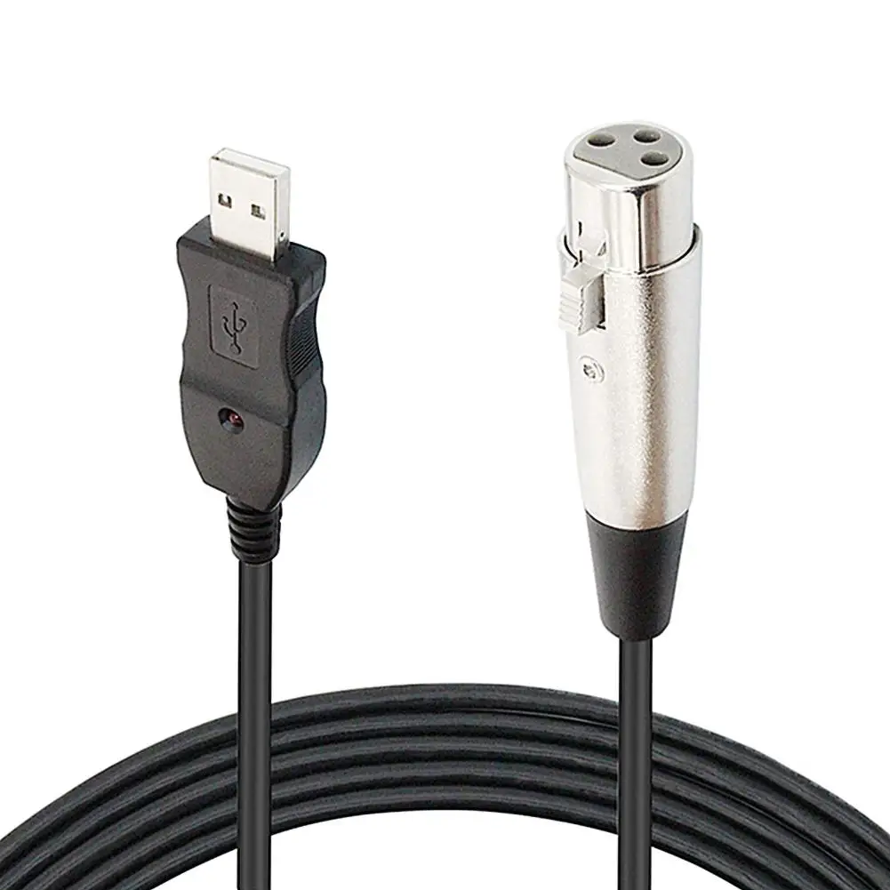

2.8 Meter USB to XLR Female Microphone Cable Computer Connecting Conversion Line