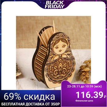 

Stand for toothpicks "Matryoshka", 4х6х3 cm 3306579