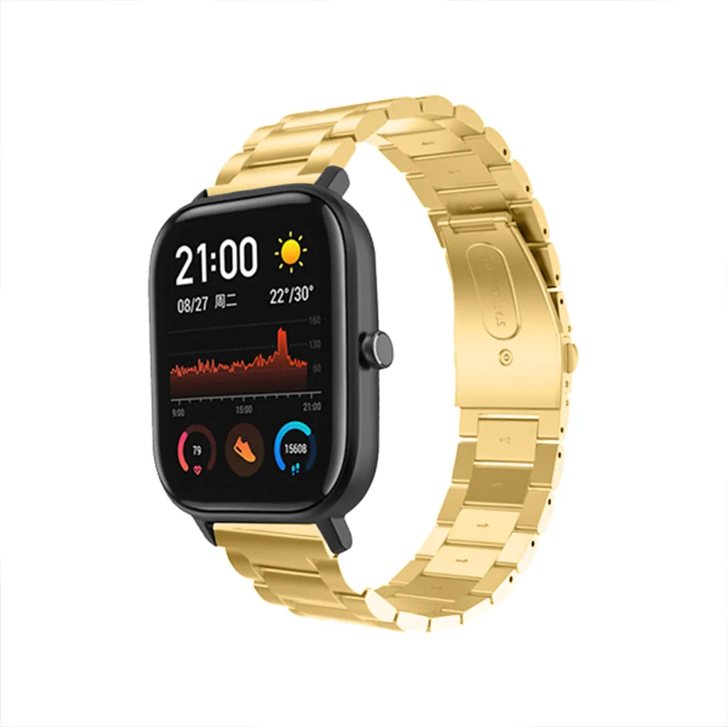 Stainless Steel Wrist Strap For AMAZFIT GTS Smart Watch Strap Replacement Watch Band Women Men Bracelet New Metal Luxury 19Oct