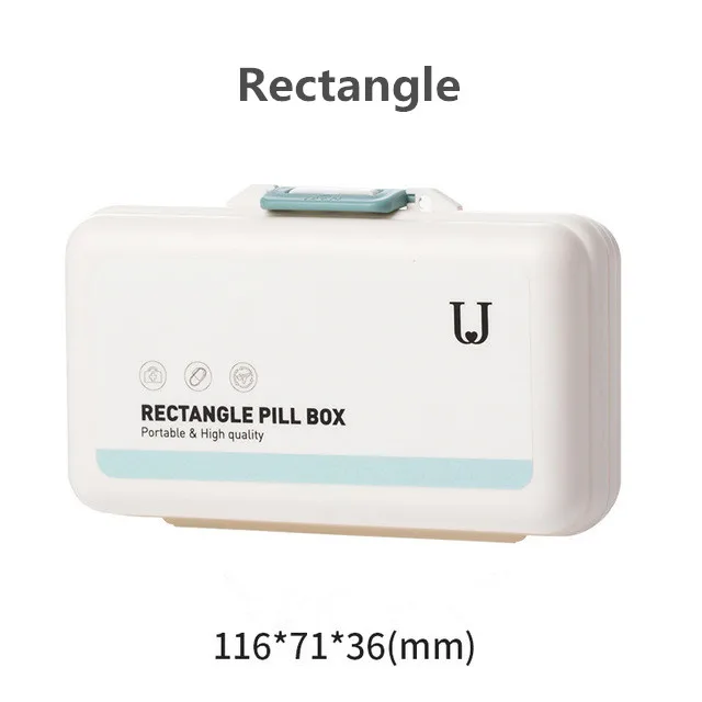 Rectangle Xiaomi Jordan&Judy, Мини Портативная Коробка для таблеток, аптечка, герметичный контейнер, медицинская посылка для путешествий на открытом воздухе, небольшая медицинская коробка - Цвет: Rectangle