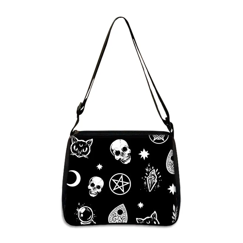 Gothic Girl / Witch / Wicca Handbags Retro Leisure Shoulder Bags Women Cross Handle Bag Underarm Female Clutch Totes Bags 