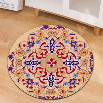 

Free Shipping Round Area Rug, 80cm Diameer, Bohemian Door Mat, Indoor Floor Area Mat for Bedroom,Living Room,Children Playroom