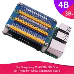 Для Raspberry Pi 4B/3B/2B/1B + один для питания трехштырьковый Плата расширения GPIO Высококачественная печатная плата 1 до 3 DIY Порты для Raspberry Pi 3 GPIO