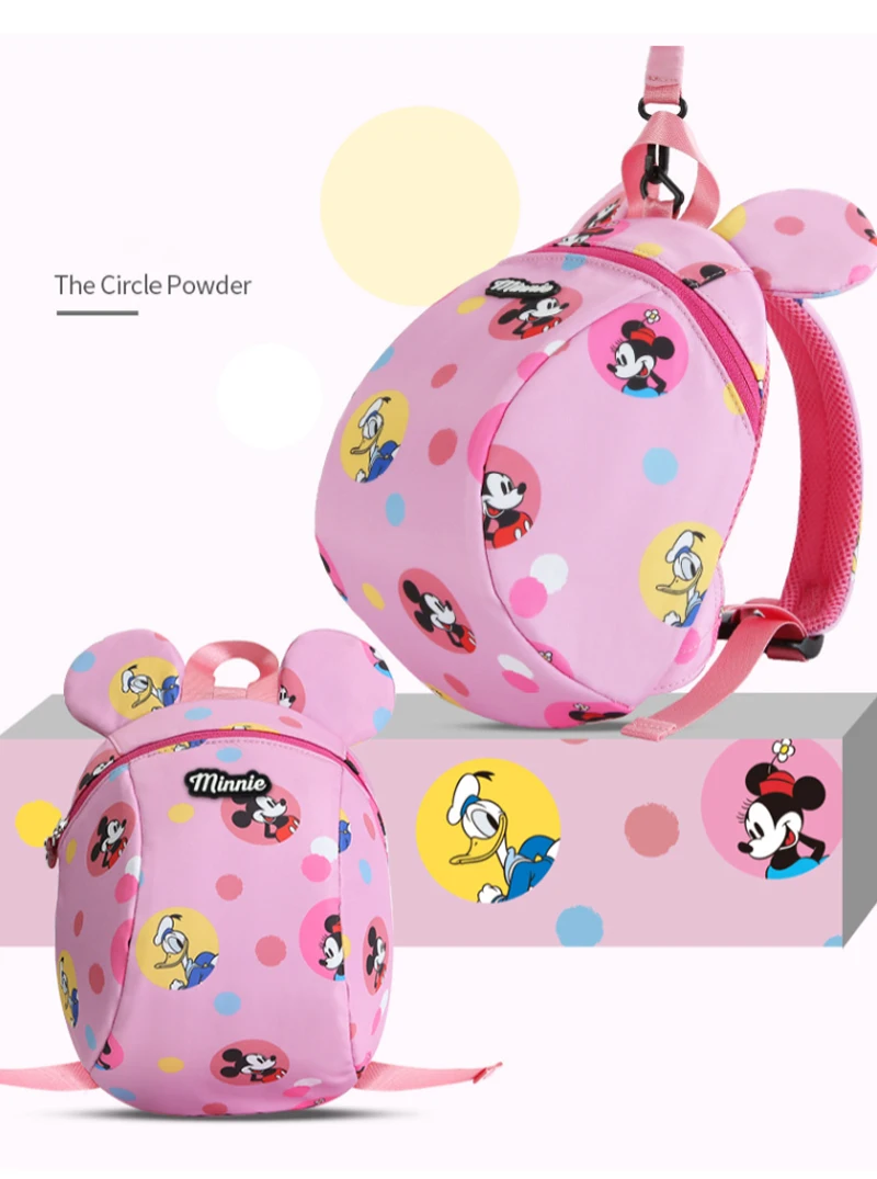 DISNEY Микки Маус сумка Детский рюкзак милый мультфильм детские плечи Анти-потери детей рюкзак 1-3 лет