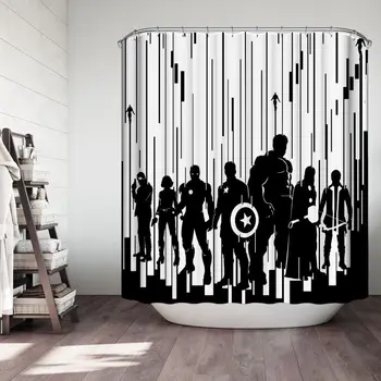 

Avenger Deadpool Super Hero Waterproof Shower Curtains Naked Shower Curtain Bathroom Polyester 3D Girls Boys Gifts