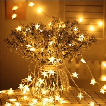 

20m/Christmas Fairy Lights Festoon Led String Lights Star Garland Window Curtain Indoor Tree Decoration Halloween Wedding Light