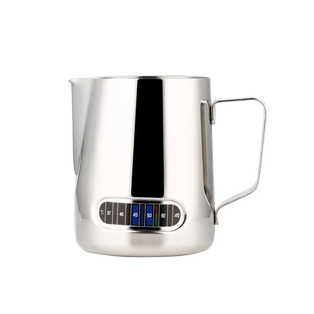 

Coffee Milk Frothing Pitcher With Built-In Thermometer, Stainless Steel