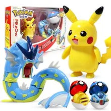 

Pokemon Pocket Monster Pokeball Deformation Toys Mewtwo Pikachu Solgaleo Lunala Charizard Venusaur Gyarados Anime Figure Model