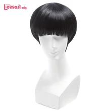 L-email парик, бренд, Mob Psycho 100, Shigeo Kageyama, парики для косплея, короткие черные термостойкие синтетические волосы, парик для косплея