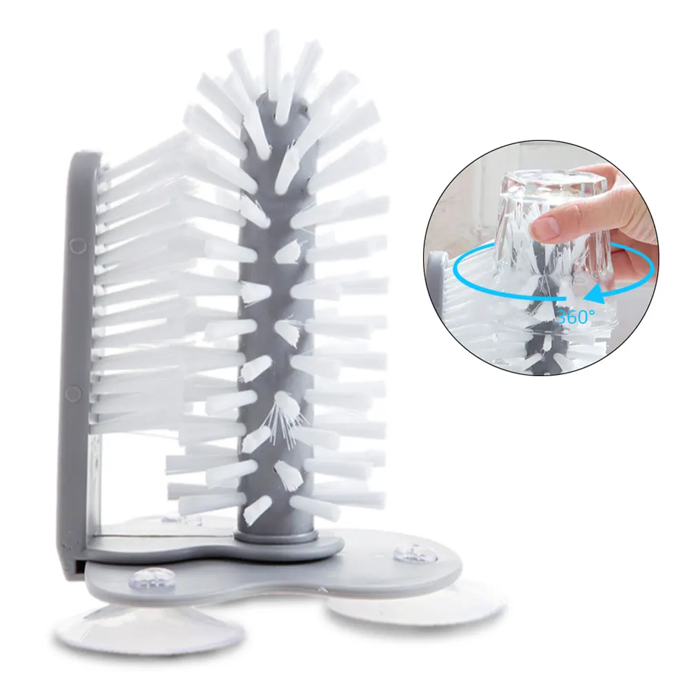 

Lazy Cup Brush Glass Cleaning Brush Suction Wall Kitchen Rotating Water Cup Tea Cup Brush Rotating Cup Teacup Brush