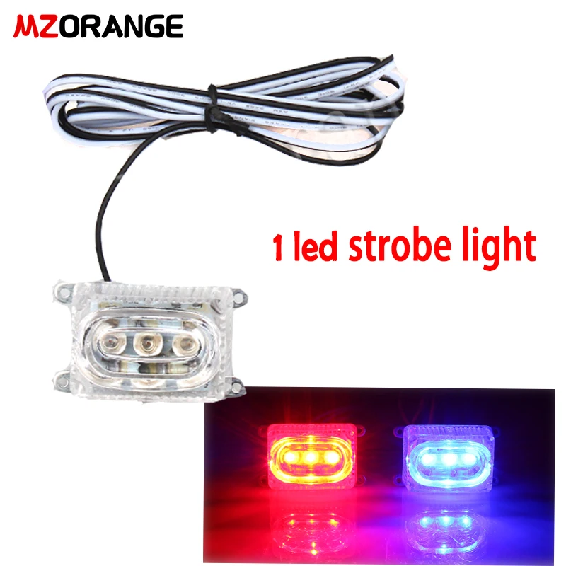 

MZORANGE 1x3 LED Car Strobe Warning Police Light Ambulance Emergency Flasher Light For all cars DRL very bright clearance
