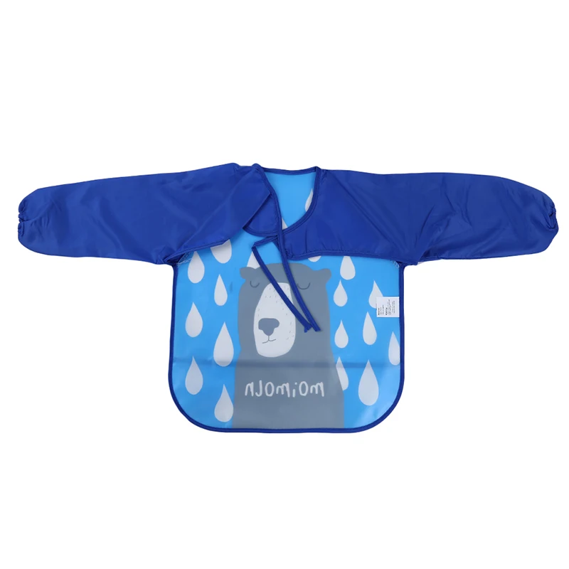 Cute Cartoon Baby Bibs Waterproof Colorful Infant Bib Full Sleeve Bibs Children Long Sleeve