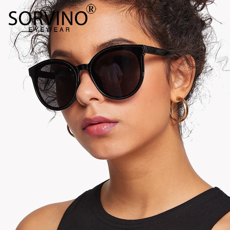 

SORVINO Vintage Shades For Women Oval Sunglasses 2020 Retro Oversized 90s Rave Festival Brand Designer Mirror Sun Glasses SP309