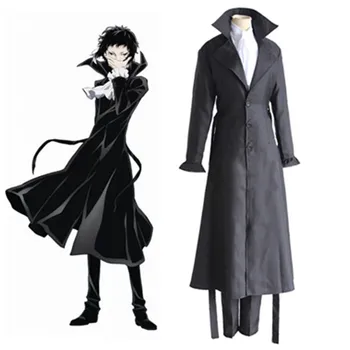 

Anime Bungo Stray Dogs Akutagawa Ryunosuke Trench Full Set Cosplay Costume Halloween Christmas Party Suits For Men Adults