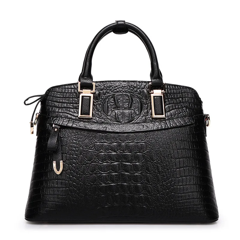 

Brand WOMEN'S Bag 2019 Spring Trend Crocodile Pattern WOMEN'S Leather Bags Handbag Europe And America Fashion Over-the-shoulder