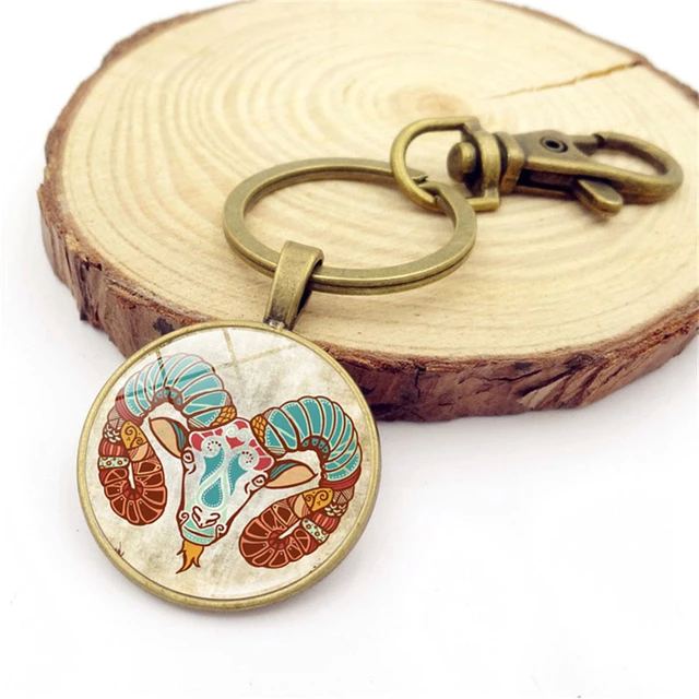 Sagittarius Zodiac Keychain, Zodiac Keyring, Astrology Charm