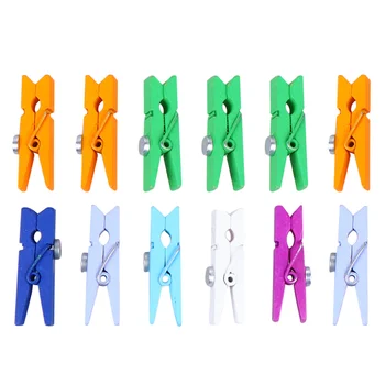 

12pcs Colorful Wood Clip Lovely Wooden Card Paper Photo Holder Creative Picture Clips for Home Daily Use (Random Color)