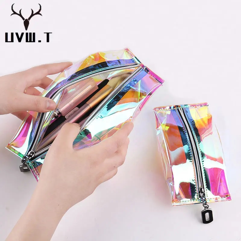 Fashion Laser Transparent Make Up Bag Women Travel Folding Cosmetic Box Organizer Zipper Storage Pouch Toiletry Beauty Wash Kit |