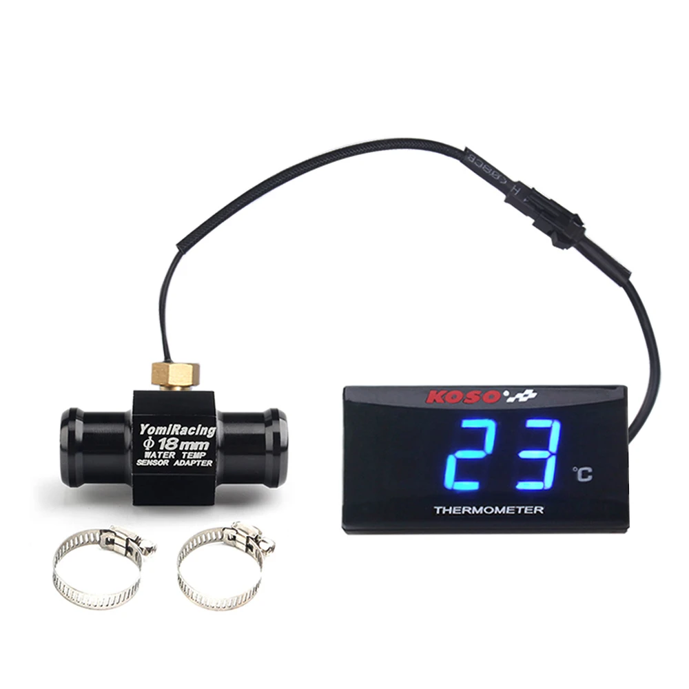 Motocicleta koso mini medidor de temperatura da água para xmax250 300 nmax cb 400 cb500x sensor adaptador temperatura da água scooter e corrida