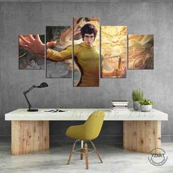 

Pei Qinhu Bruce picture Lee Honor of Kings Game Poster Landscape Wall Art Canvas Paintings for Home Decor-Unframed
