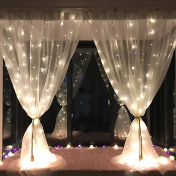 

3X3M 300Led Curtain String Light Led Christmas Garland Party Patio Window Decor Fairy Lights Xmas Wedding Lights US 110V EU 220V