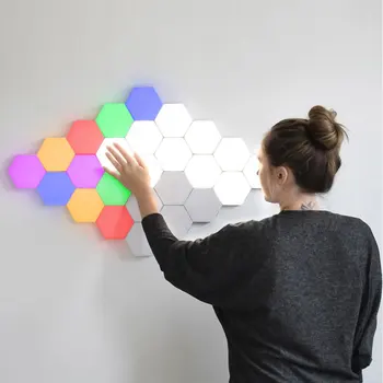 

New Quantum led Wall Lamp Touch Sensitive Magnetic Colorful Modular Hexagonal DIY Creative Light For Simple Life Decor