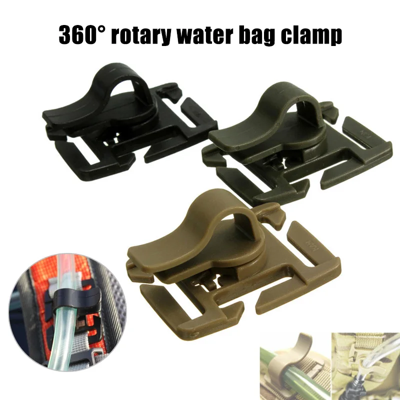 Новинка 3 шт. клипса для питьевой сумки Регулируемая вращающаяся на 360 градусов