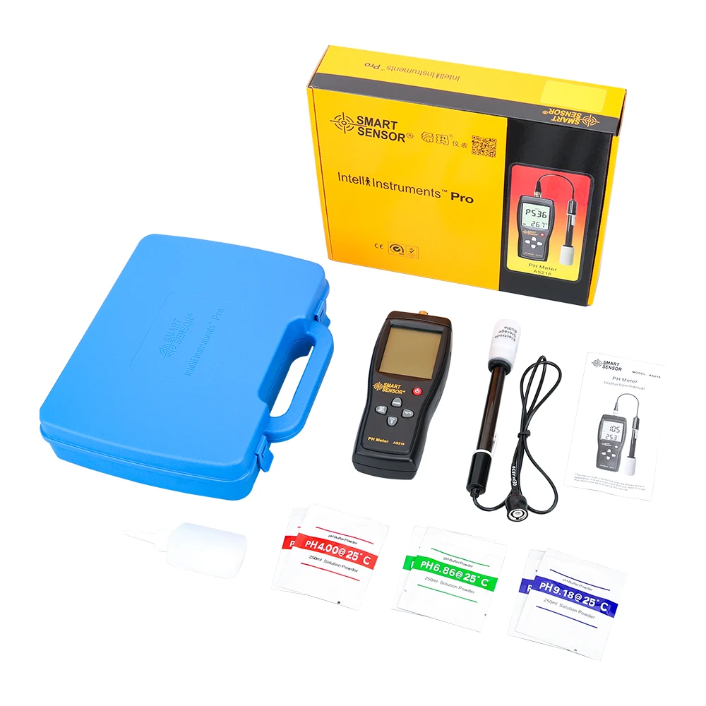 digital PH meter ph Meter PH tester SmartSensor AS218 0.00~14.00pH Moisture measuring instrument water acidity meter ph meter