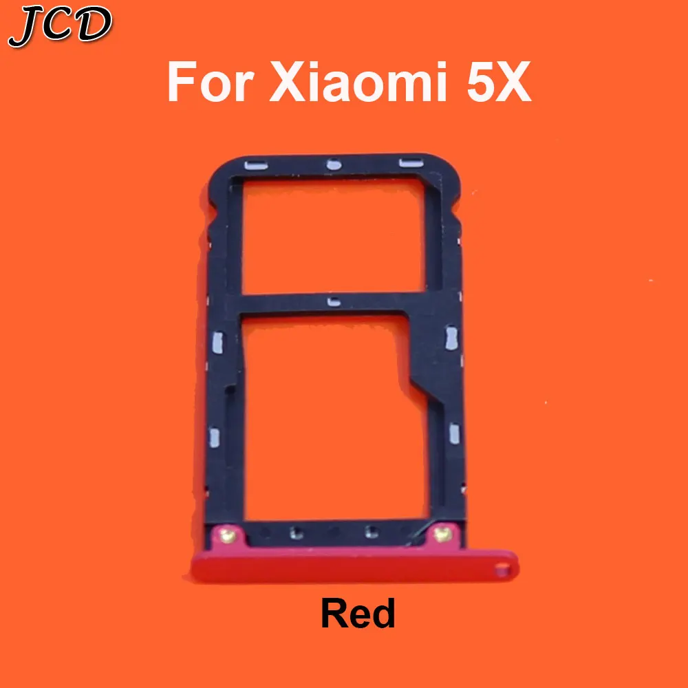 JCD для Xiaomi mi A1 5X mi 5X mi A1 mi A2 6X mi A2 mi 6X SIM карта лоток Слот держатель заменитель адаптера запчасти - Цвет: 5X Red
