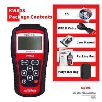 

Car Diagnostic OBD2 Universal Auto Diagnostic Scanner Tool Code Reader V2.03 CAN EOBD J1850 Diagnsotic For KONNWEI KW808