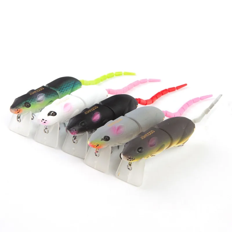 

1pc 8cm/16g Plastic Artificial Fishing Lure Mouse Lure Special Tail Design Rat Bait Fishing Lure With Hook Fishing Accessories
