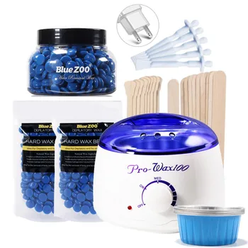 

Waxing Kit - Home Wax Warmer Hair Removal Kit With Hard Wax Beans And Wax Applicator Sticks&bowls Body Waxing Kits UK Plug