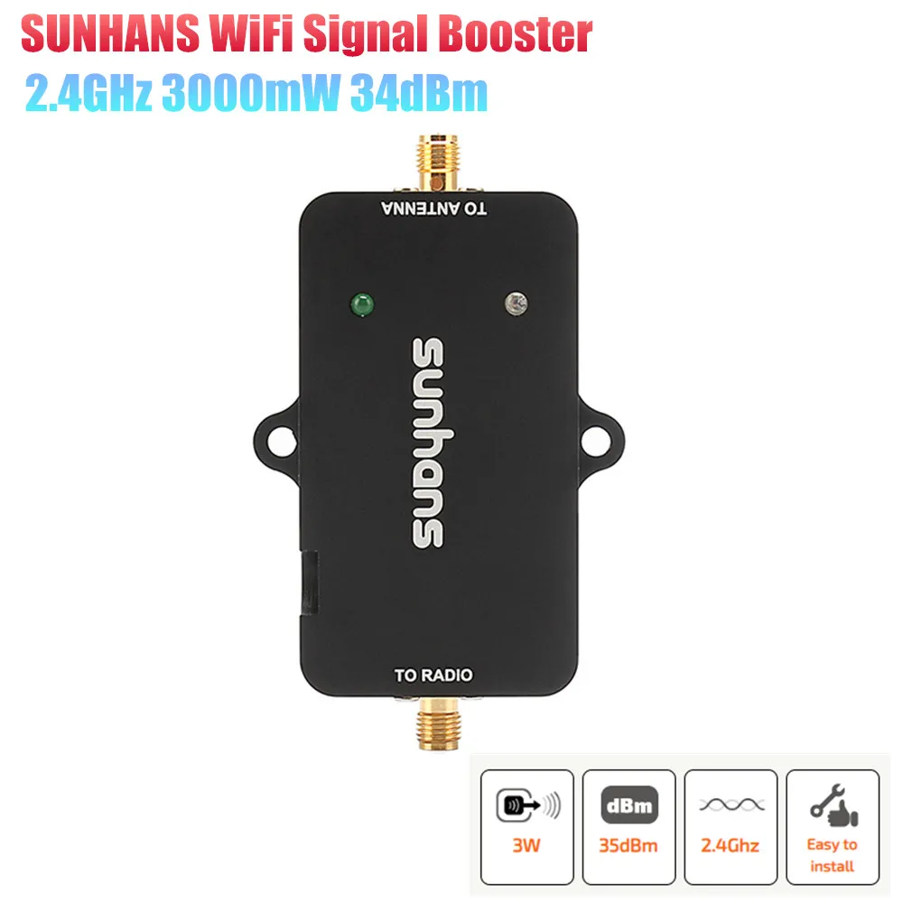 [Подлинный] Sunhans 3000mW 35dBm 2 4 ГГц IEEE 802.11b/n WiFi усилитель сигнала для помещений