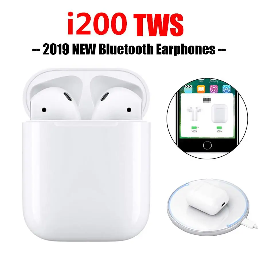 

MeterMall i200 TWS Wireless Charging Touch Smart Pop-up Window Bluetooth 5.0 Earphone i200tws + Case Kit